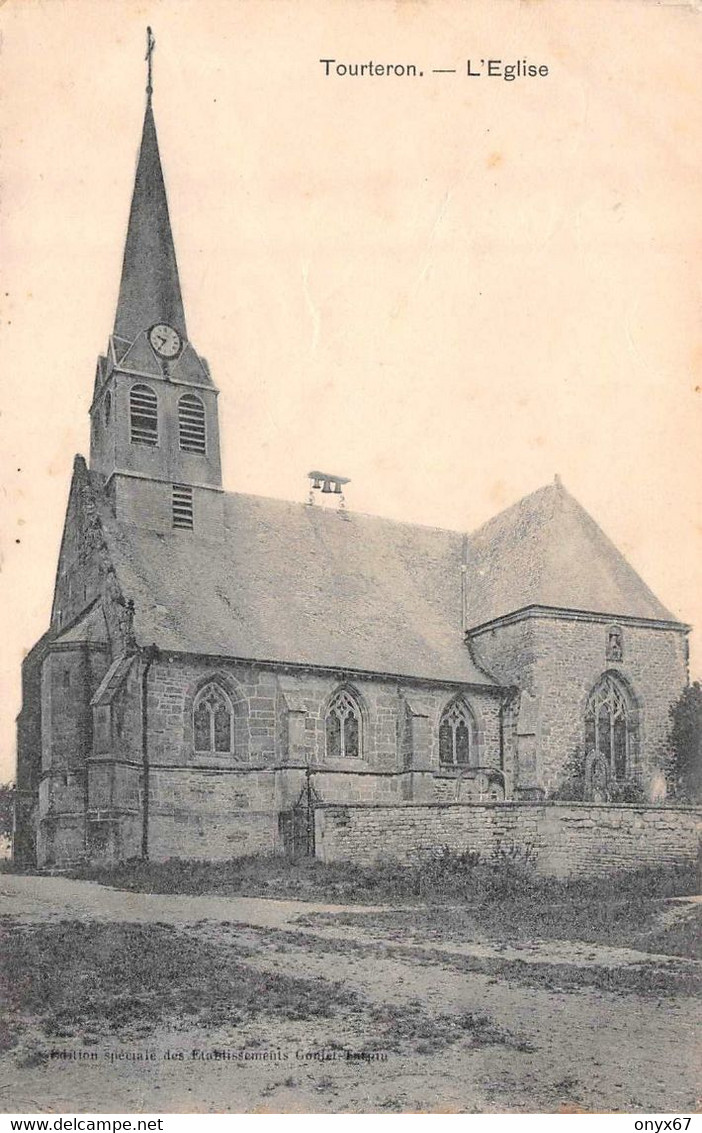 TOURTERON (08-Ardennes-Vouziers-Guincourt-Suzanne)  L' Eglise - 2 SCANS - Autres & Non Classés