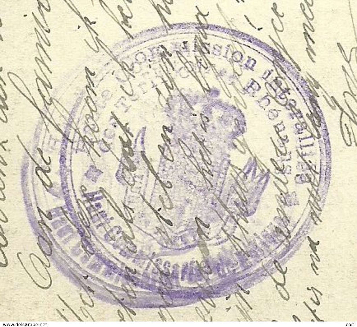 Postkaart 1921 POSTES MILITAIRES BELGIQUE / HAUTE COMMISSION INTERALLIE DES TERRITOIRES RHENANS - Marques D'armées