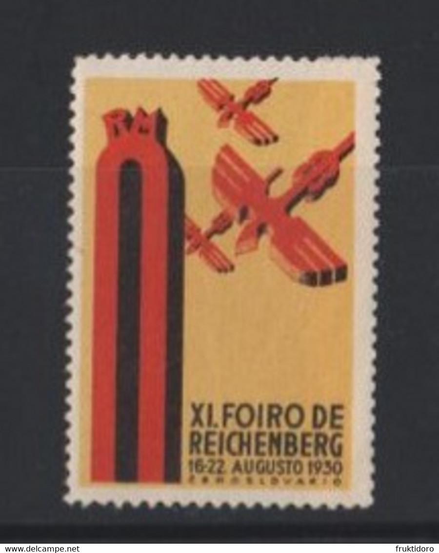 Esperanto Label 11th Reichenberg Fair 1930 Czechoslovakia - 11-a Foiro De Reichenberg * * - Esperanto
