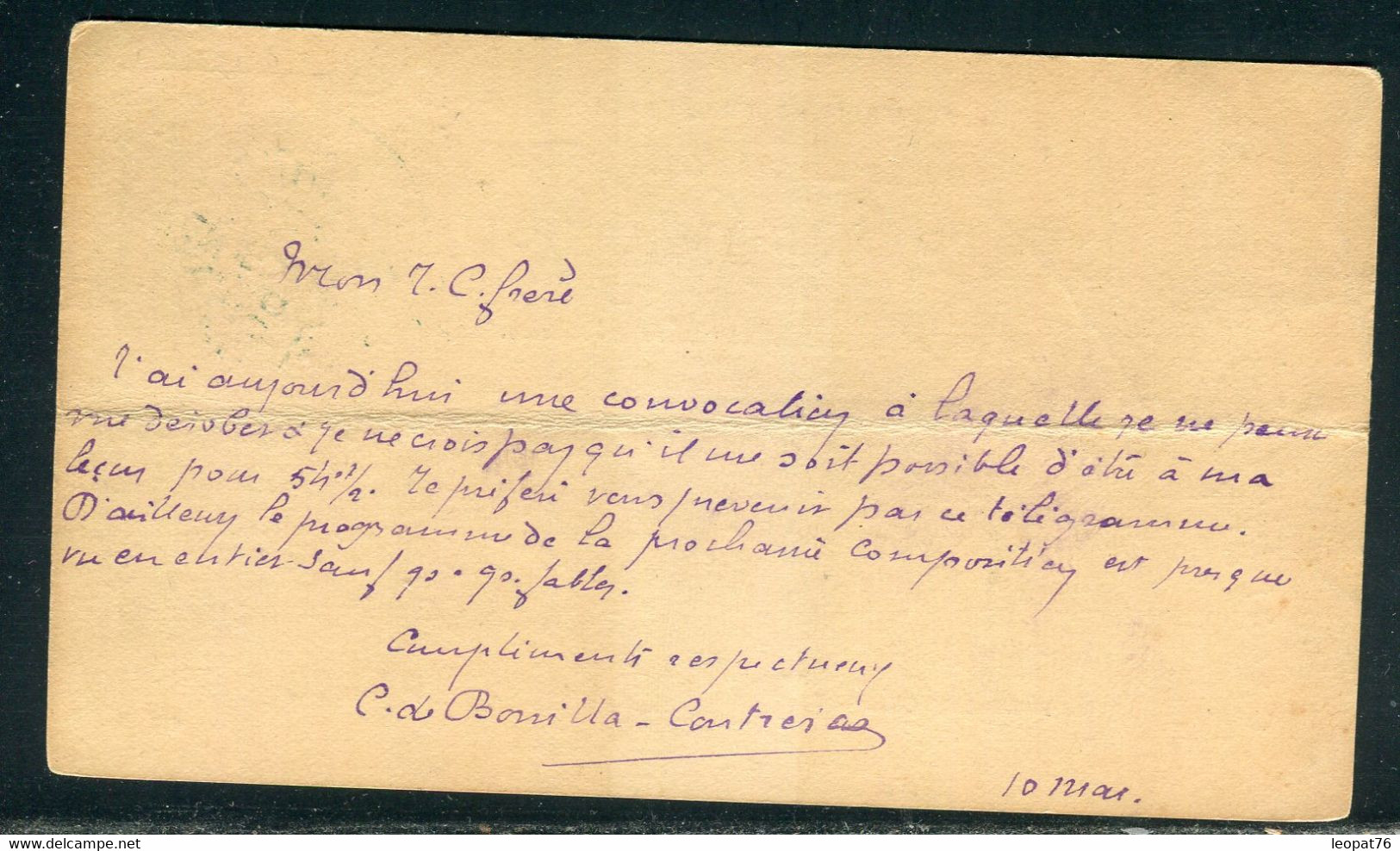 Carte Pneumatique (avec Pli ) De Paris En 1898 Pour Paris - Prix Fixe !!  - O9 - Pneumatic Post