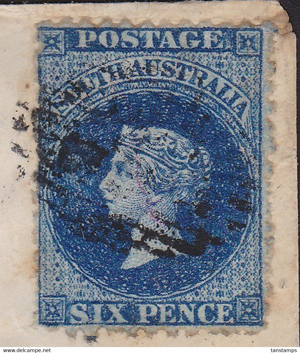 SOUTH AUSTRALIA - ENGLAND 6d RATE POSTED HINDMARSH IN 1877 - Lettres & Documents