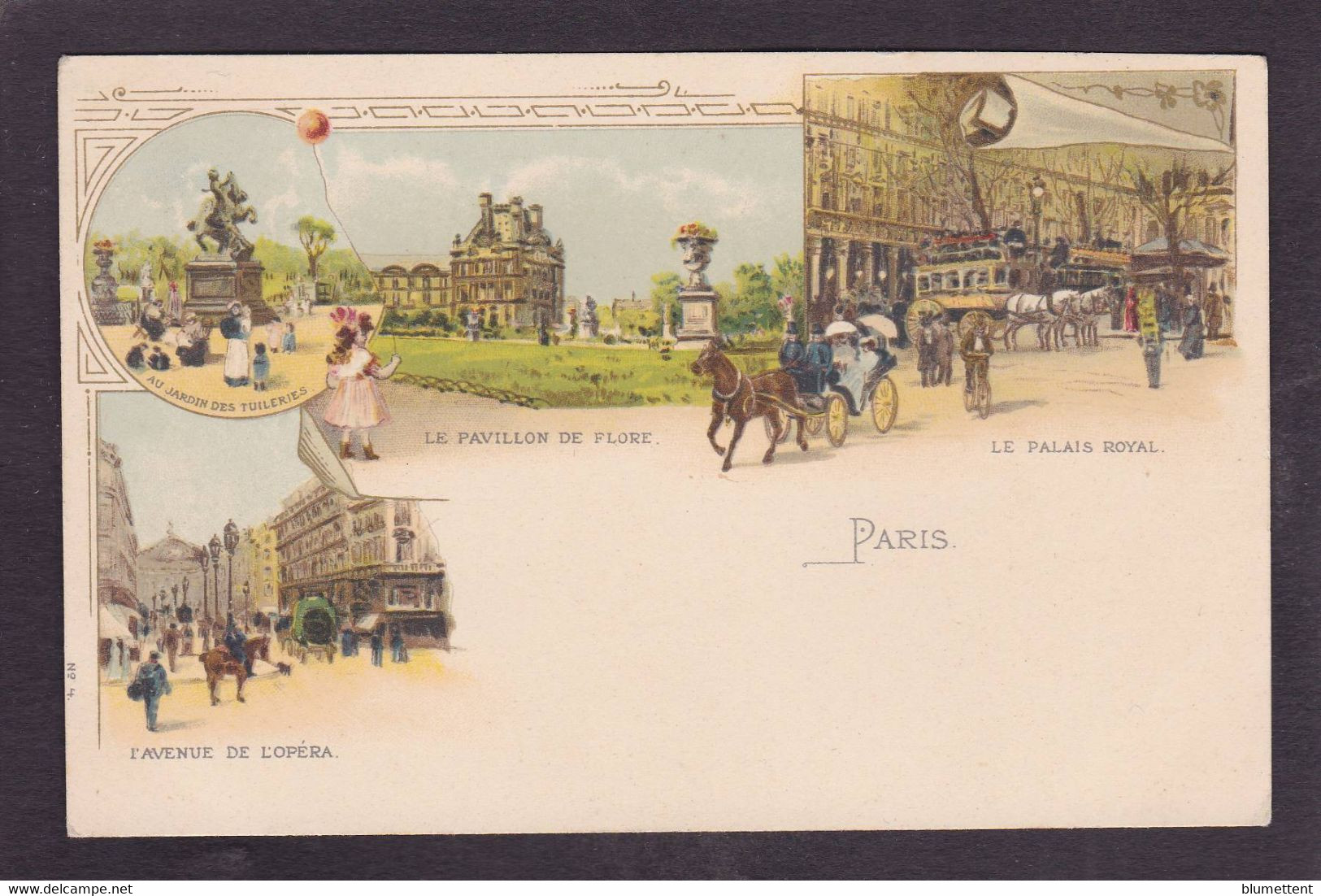 CPA Paris Illustrateur Type Gruss Non Circulé Attelage - Multi-vues, Vues Panoramiques