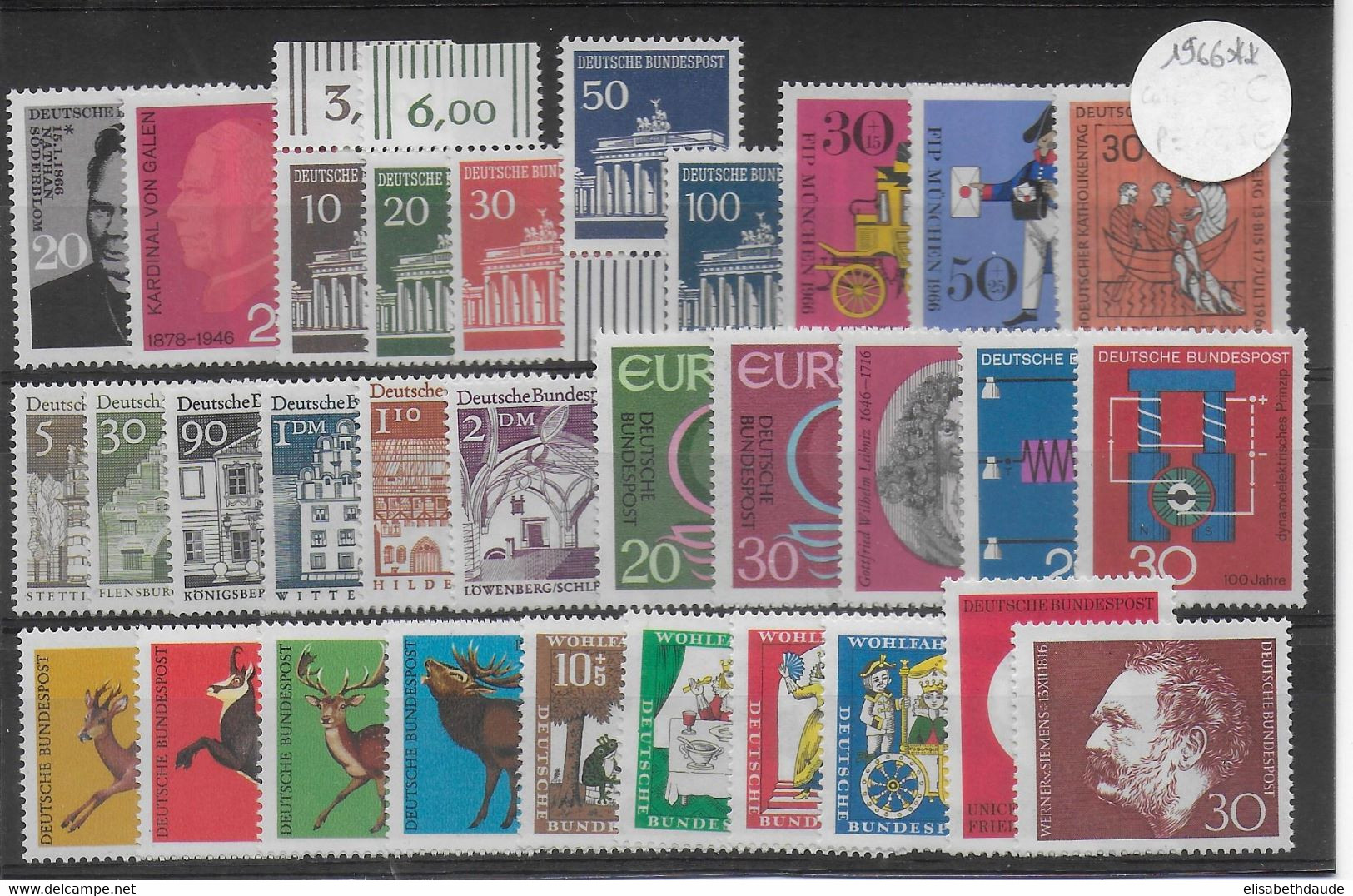 BRD - ANNEE COMPLETE 1966 ** MNH  - YVERT N°356/385 - COTE = 32 EUR - Annual Collections