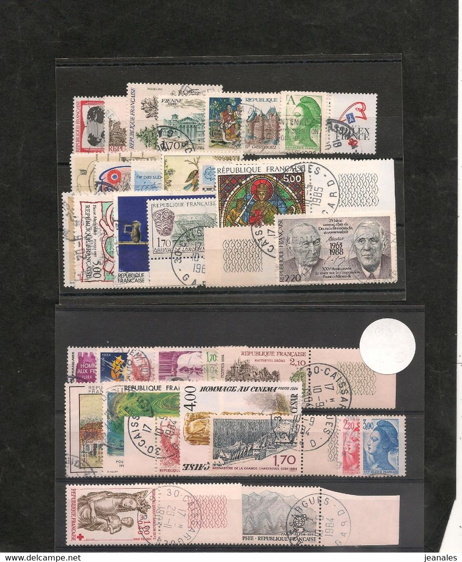 LOT DE  80 TIMBRES OBLITÉRÉS - Oblitérés