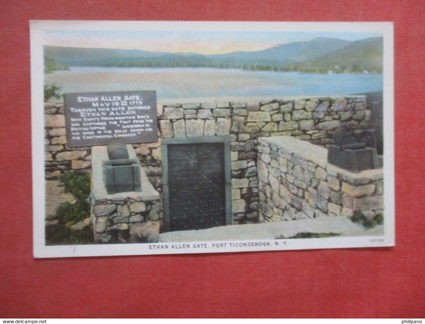 Ethan Allen Gate  Fort Ticonderoga  - New York  Ref 4417 - Albany