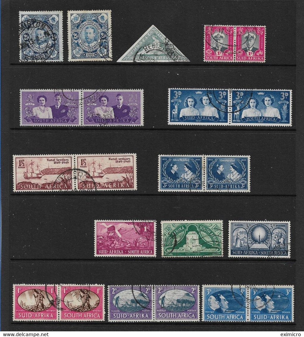 SOUTH AFRICA 1910 - 1949 ALL DIFFERENT FINE USED COLLECTION OF SETS - Usados