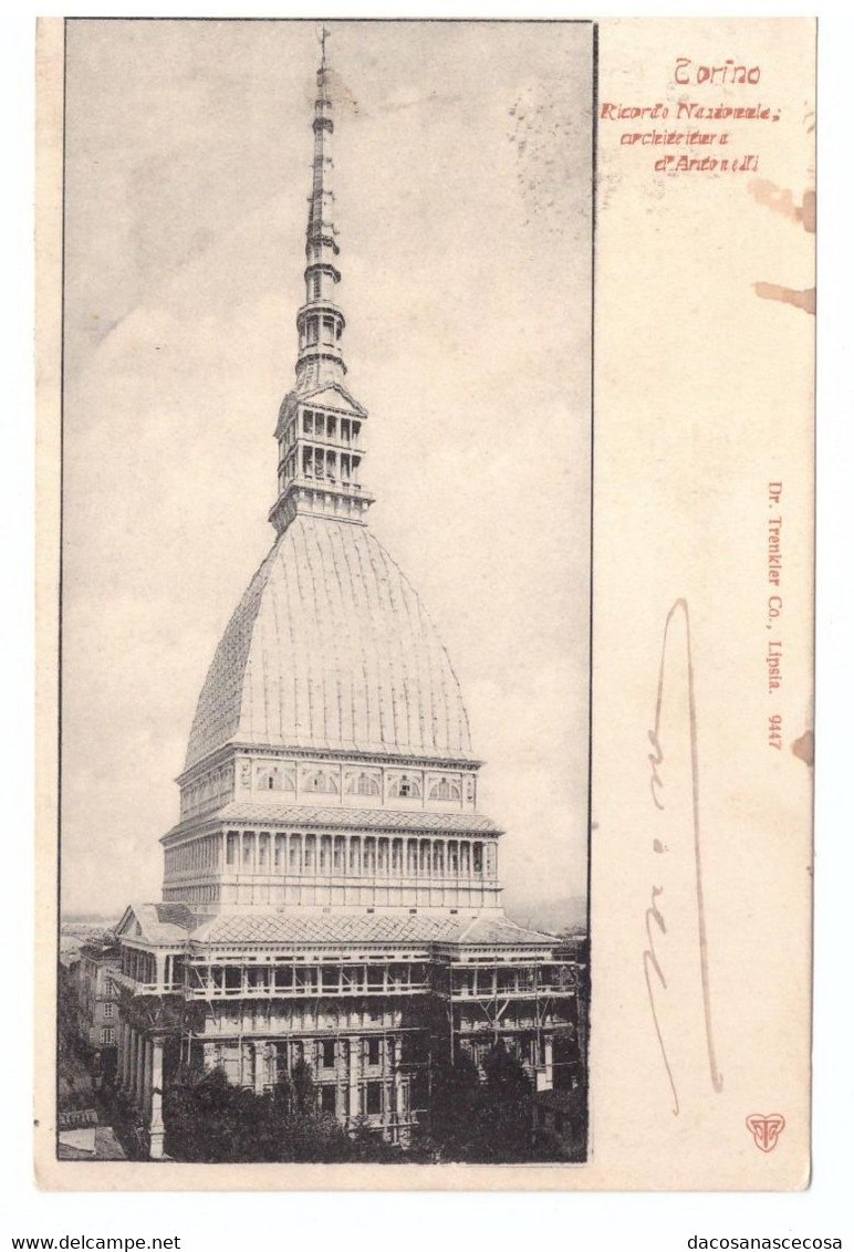 ITALIA - PIEMONTE - CARTOLINA - TORINO - MOLE ANTONELLIANA - VIAGGIATA - - Mole Antonelliana