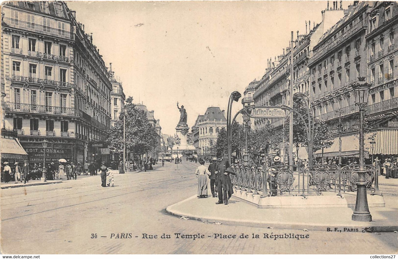 PARIS-75003-RUE DU TEMPLE, PLACE DE LA REPUBLIQUE - Arrondissement: 03