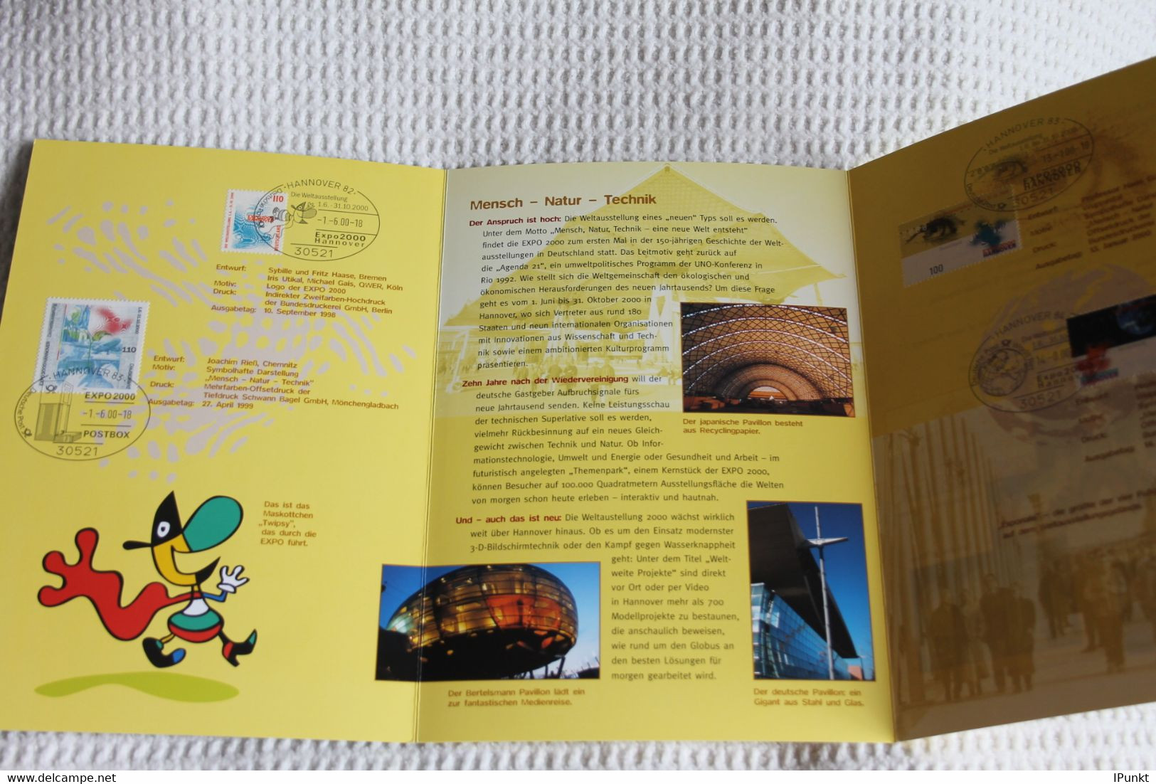 EXPO 2000 Hannover; Gedenkblatt Der Deutsche Post 2000 - 2000 – Hannover (Alemania)