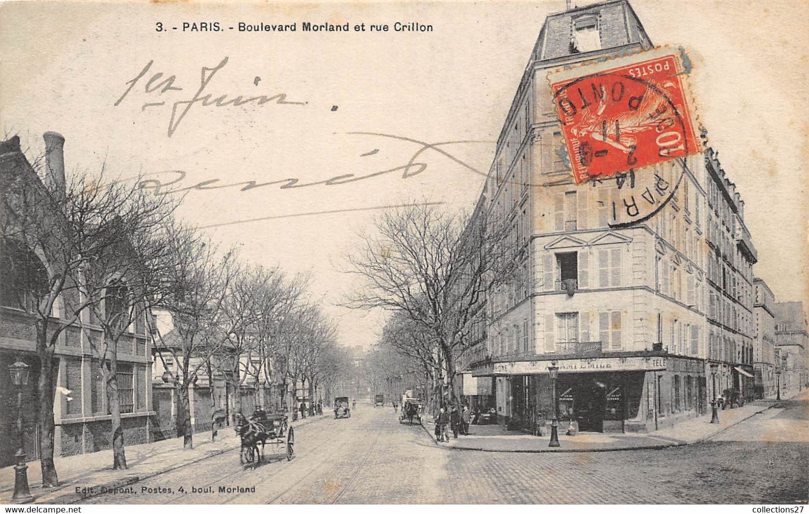 PARIS-75004-BOULEVARD MORLAND ET RUE CRILLON - Arrondissement: 04