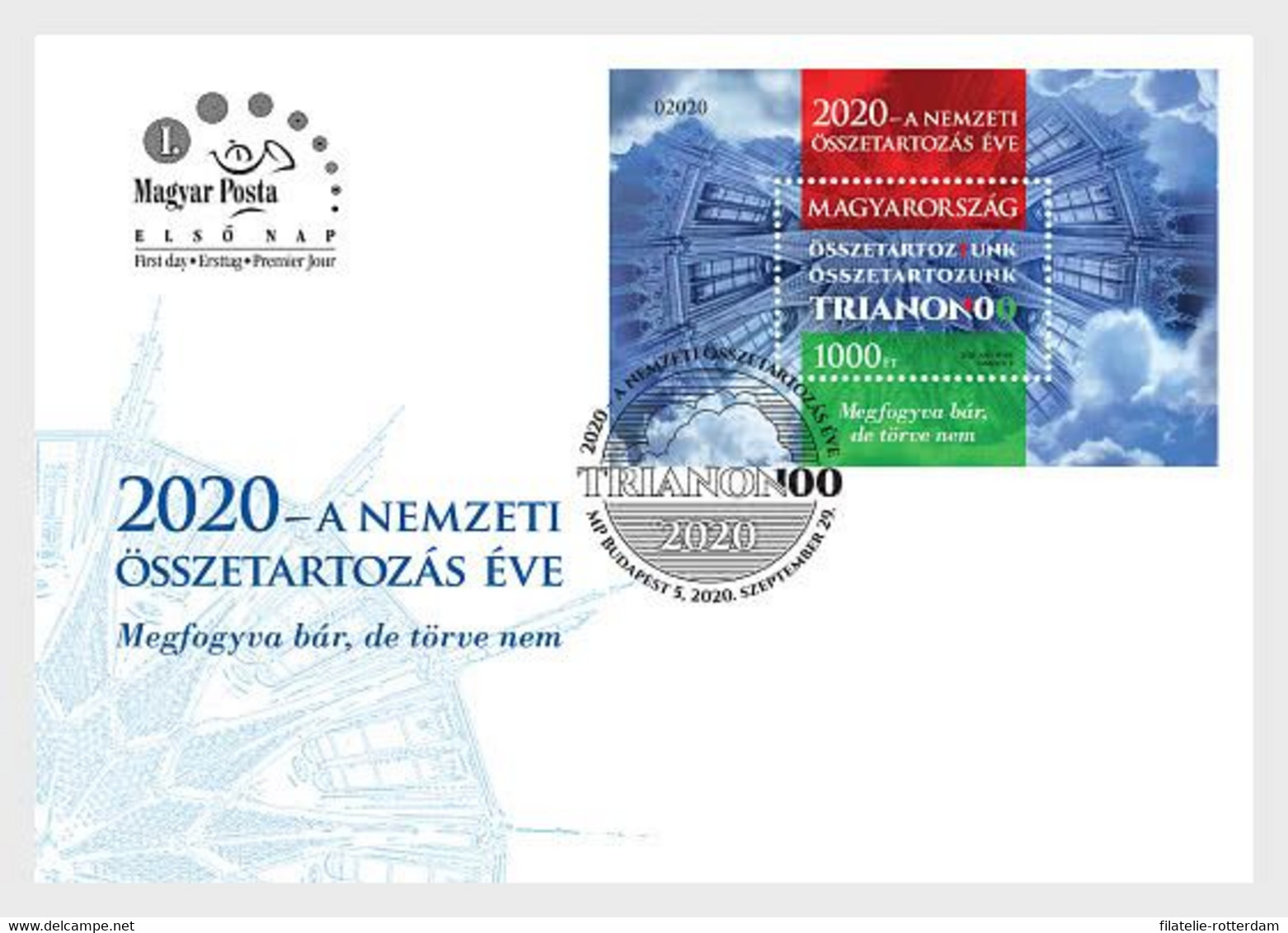 Hongarije / Hungary - Postfris / MNH - FDC Sheet Nationale Cohesie 2020 - Unused Stamps