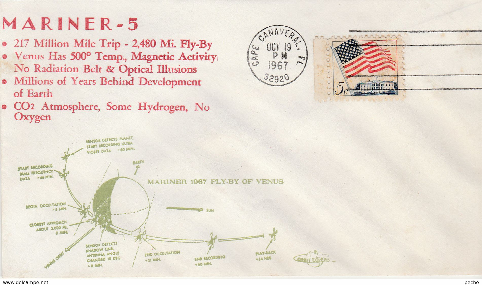 N°622 N -lettre Mariner 5- - Noord-Amerika