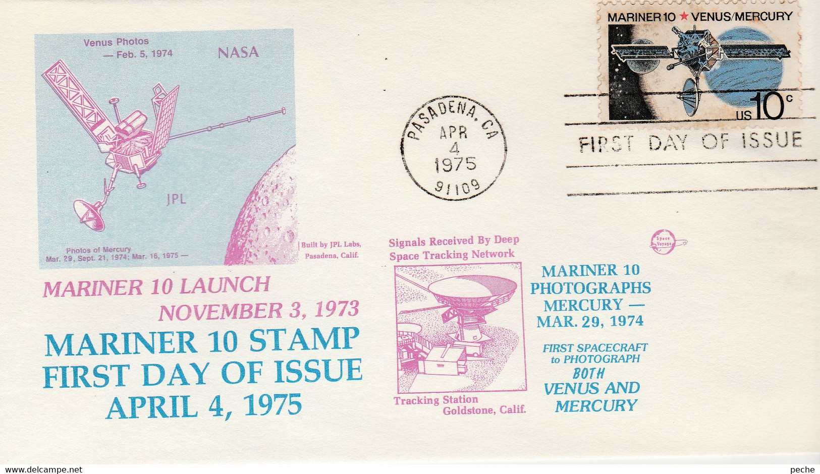 N°628 N -FDC Mariner 10- Stamp First Day Of Issue - Nordamerika