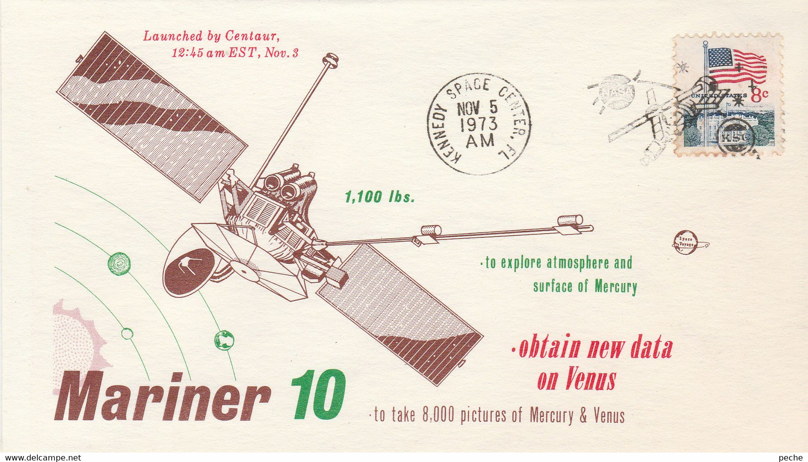 N°630 N -lettre Mariner 10 - Amérique Du Nord