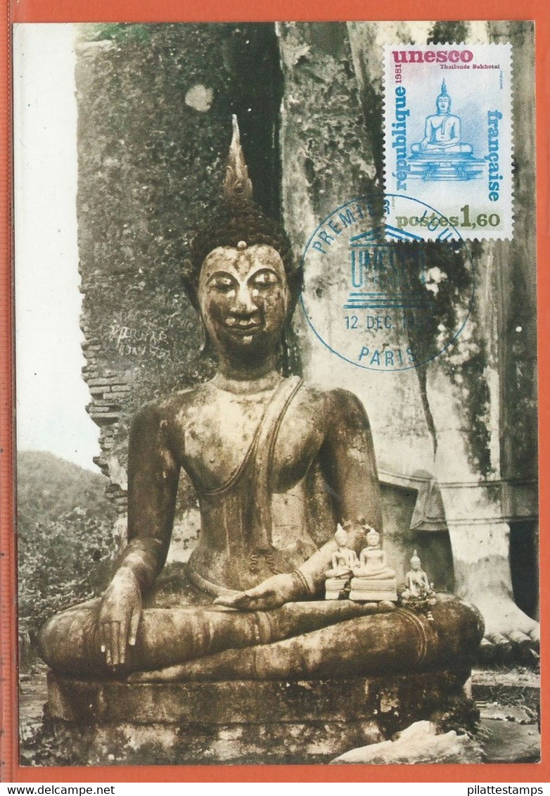 RELIGION FRANCE CARTE MAXIMUM BOUDDHA DE 1981 DE PARIS - Buddhism