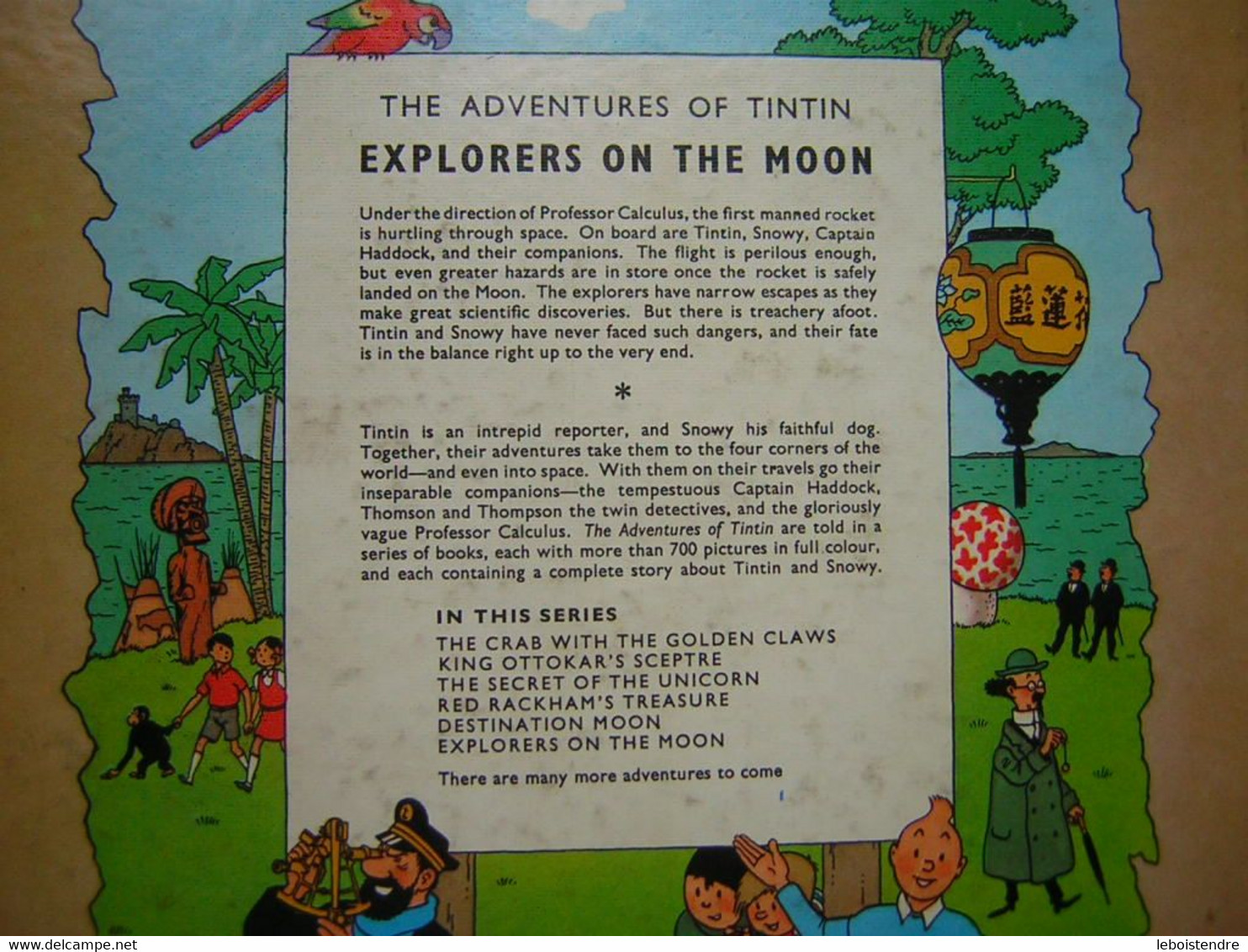 HERGE THE ADVENTURES OF TINTIN  EXPLORERS ON THE MOON  On A Marché Sur La Lune  1er édition Anglaise 1959 METHUEN - BD Traduites