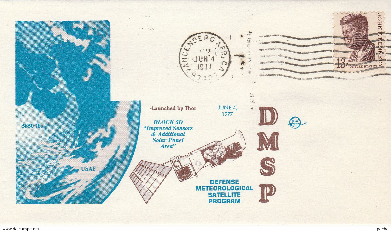 N°633 N -lettre DMSP -défense Meteorological Satellite Program- - North  America