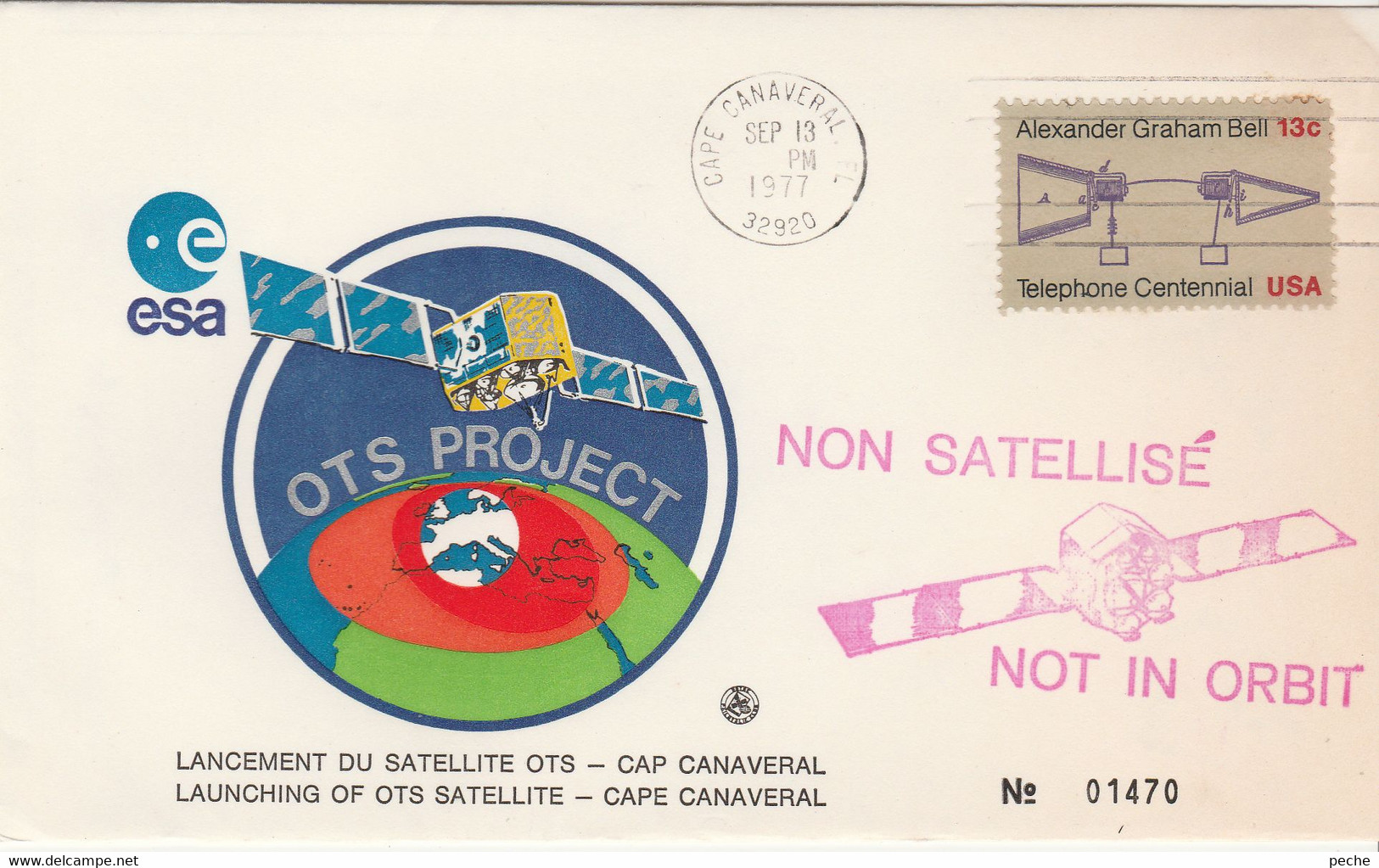 N°636 N -lettre O.T.S. Project -ESA -cap Canaveral- - Amérique Du Nord