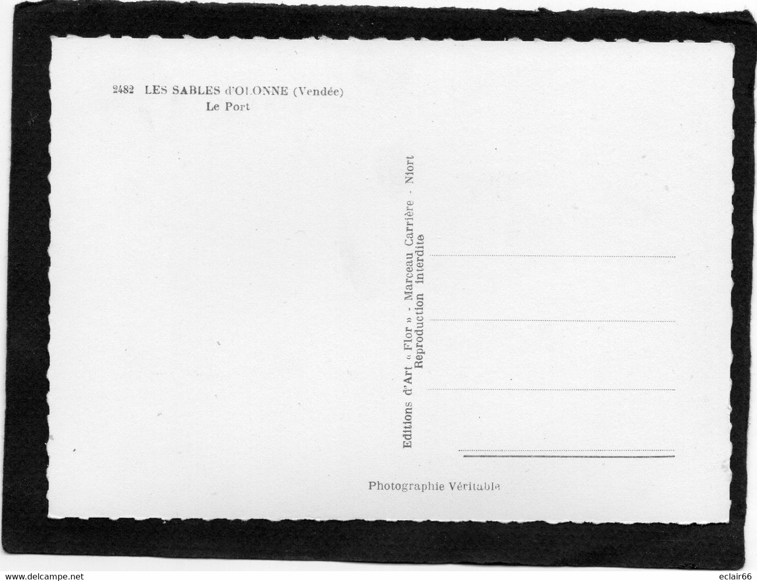 85 Sables D'olonne Les Thoniers Dans Le Port édit.flor N° 2482 Bateaux De Pêche CPSM Grd Format Année 1950 - Sables D'Olonne