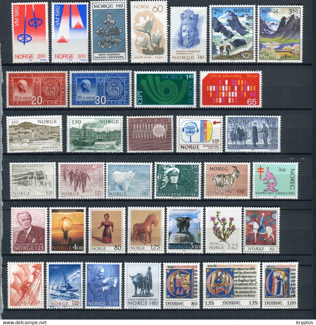 Norway. Mixed Lot - All MINT Condition. 36 Stamps - All Different (some Complete Sets Included) - Colecciones
