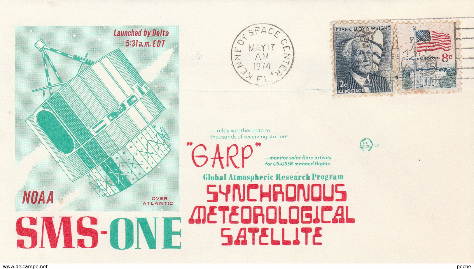 N°650 N -lettre  "Garp" -synchronous Meteorological Satellite- Sms-One- - Amérique Du Nord