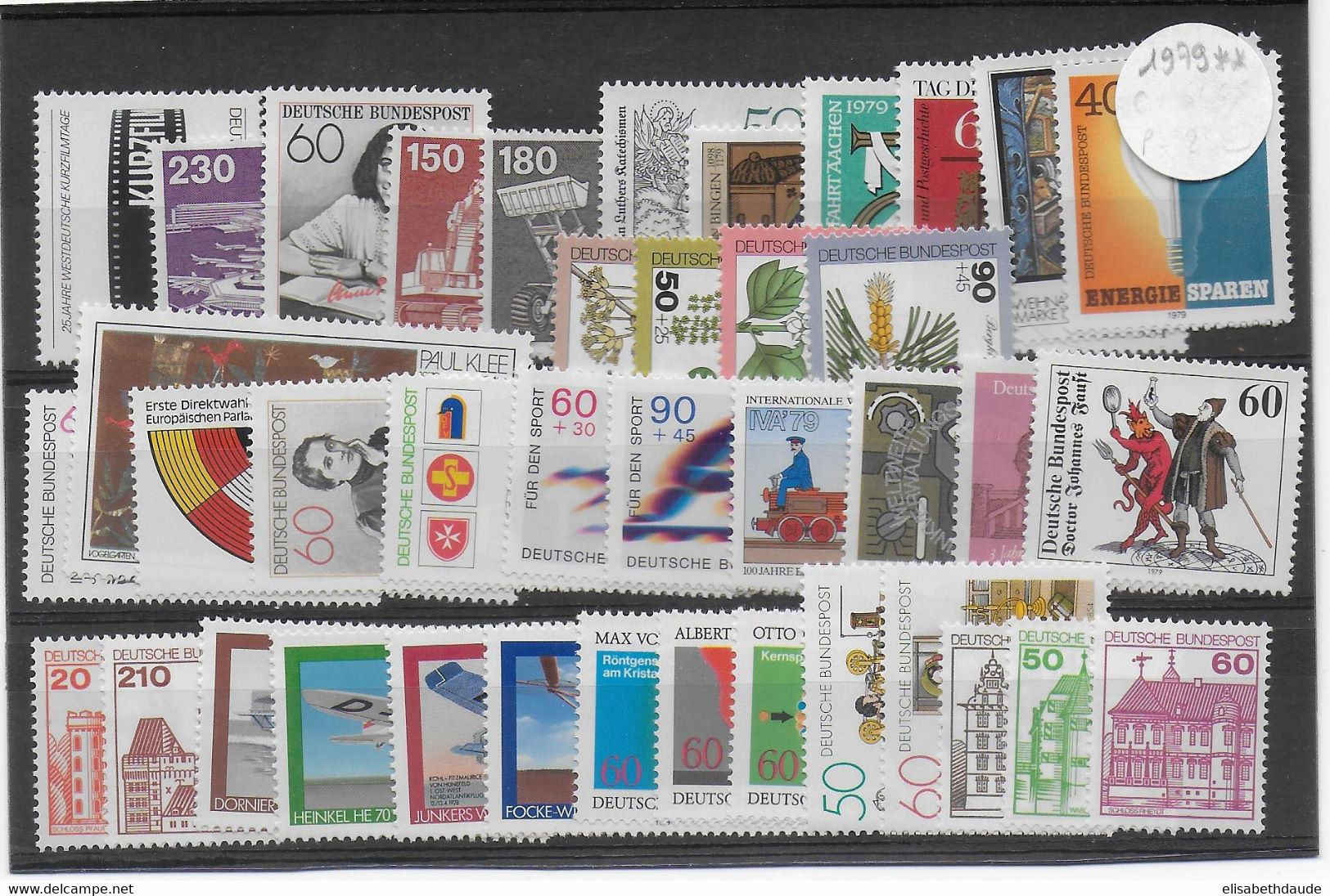 BRD - ANNEE COMPLETE 1979 ** MNH - YVERT N°841/880 - COTE  = 65.4 EUR - Jaarlijkse Verzamelingen