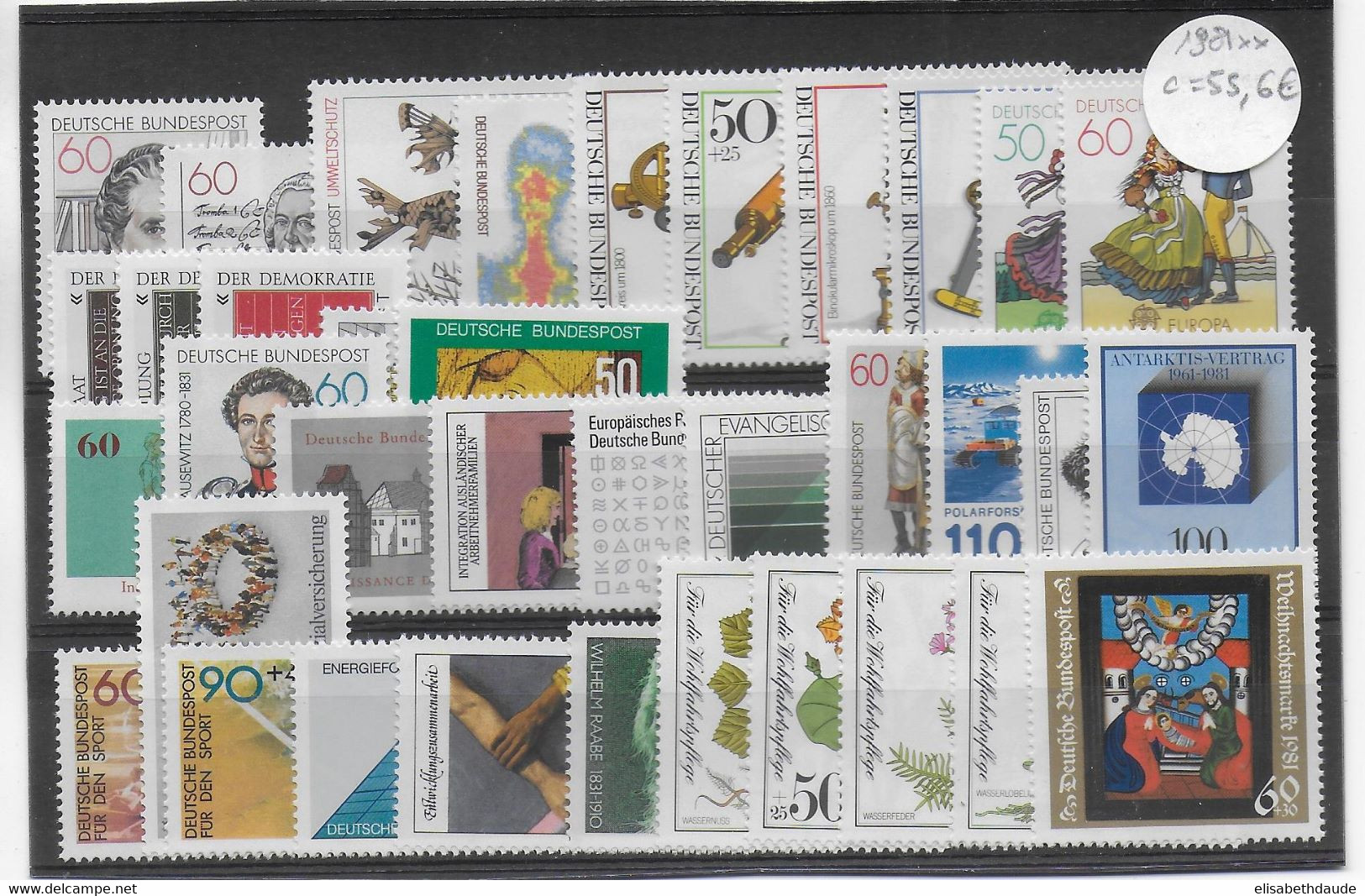 BRD - ANNEE COMPLETE 1981 ** MNH - YVERT N°914/949 - COTE  = 55.7 EUR - Collezioni Annuali