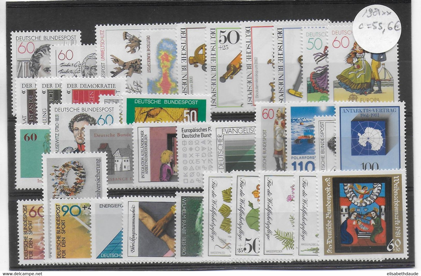 BRD - ANNEE COMPLETE 1981 ** MNH - YVERT N°914/949 - COTE  = 55.7 EUR - Colecciones Anuales