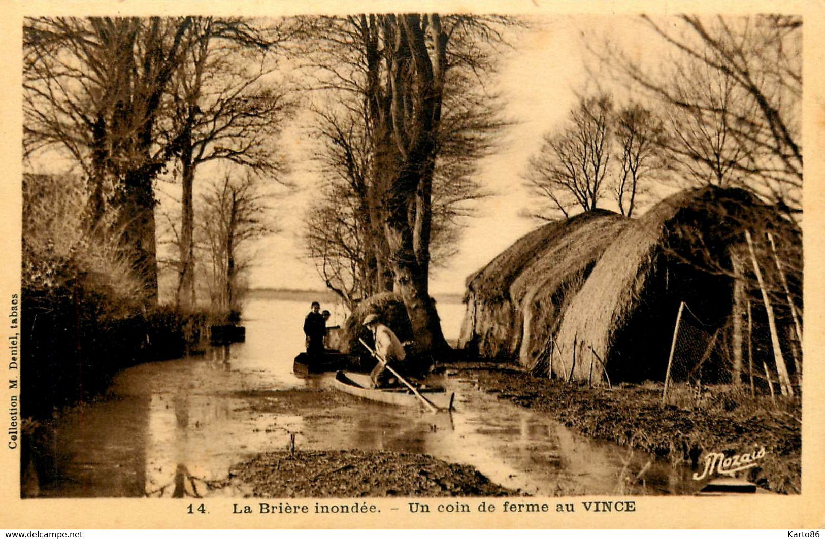 La Brière Inondée * N°14 * St Joachim , Un Coin De Ferme Au VINCE * Inondations - Saint-Joachim