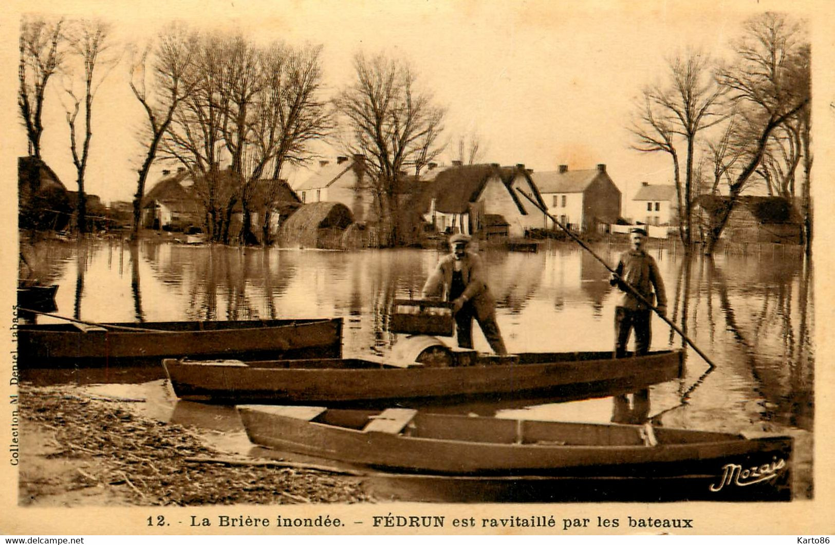 La Brière Inondée * N°12 * St Joachim , Fédrun Est Ravitailler Par Les Bateaux * Inondations - Saint-Joachim