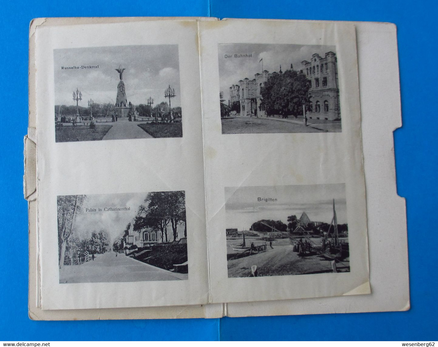 Reval Leporello with 19 smal pictures 1918 Feldpost old postcard