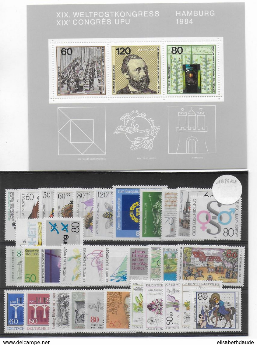 BRD - ANNEE COMPLETE 1984 ** MNH - YVERT N°1029/1065 - COTE  = 79.2 EUR - Jaarlijkse Verzamelingen