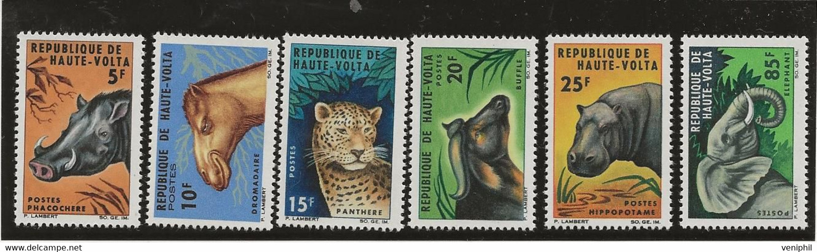 HAUTE - VOLTA  -ANIMAUX DIVERS  -N° 148 A 153 NEUF INFIME CHARNIERE -ANNEE 1966 - - Opper-Volta (1958-1984)