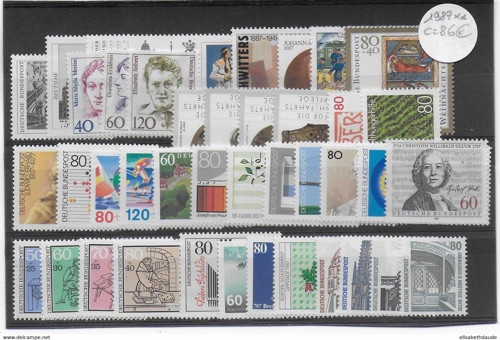 BRD - ANNEE COMPLETE 1987 ** MNH - YVERT N°1138/1178 - COTE  = 86 EUR - Collections Annuelles
