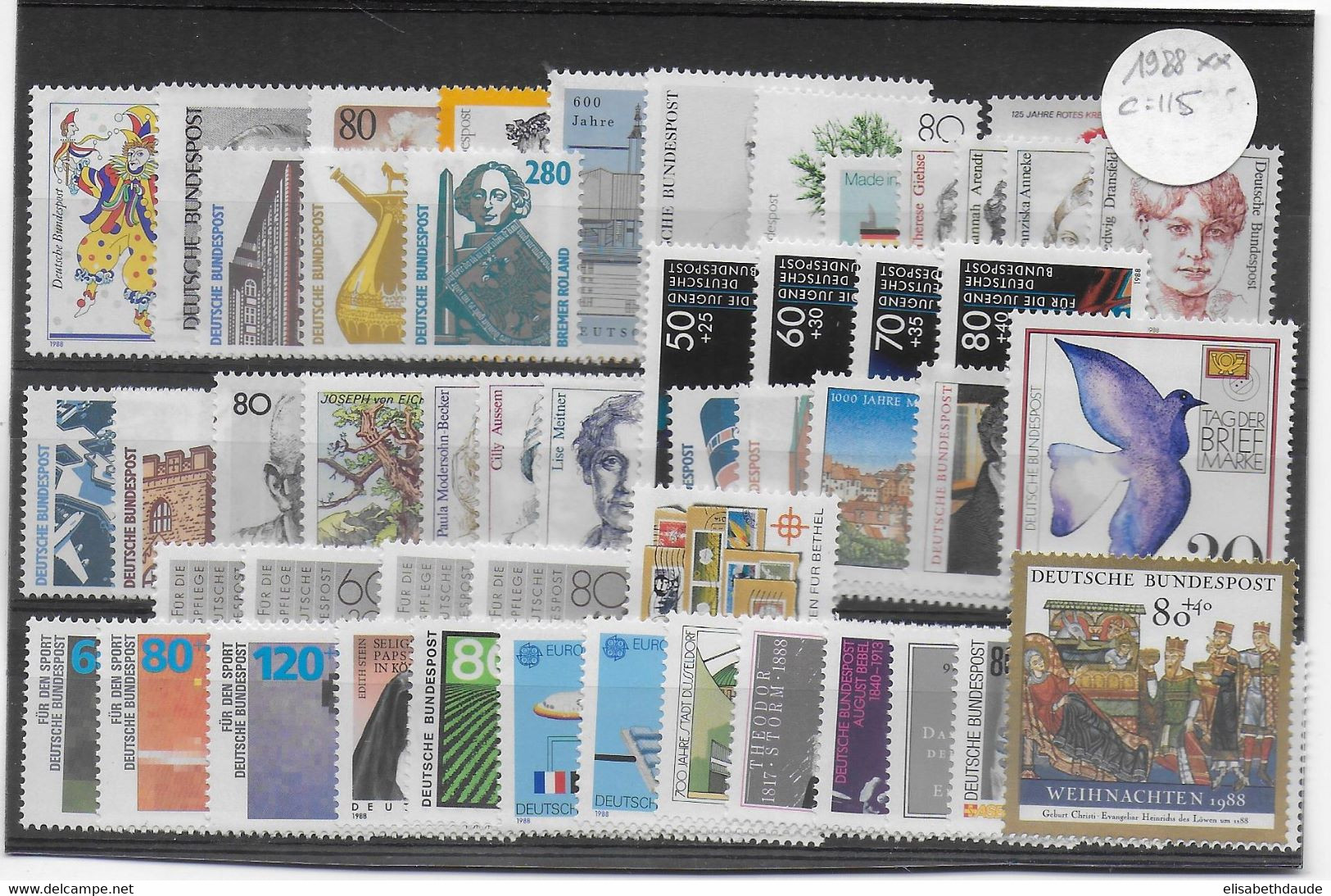 BRD - ANNEE COMPLETE 1988 ** MNH - YVERT N°1179/1228 - COTE  = 115 EUR - Jaarlijkse Verzamelingen