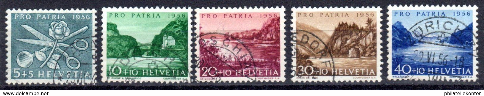 Pro Patria Satz 1956 SBK Nr. B76/B80 O - Sonstige & Ohne Zuordnung