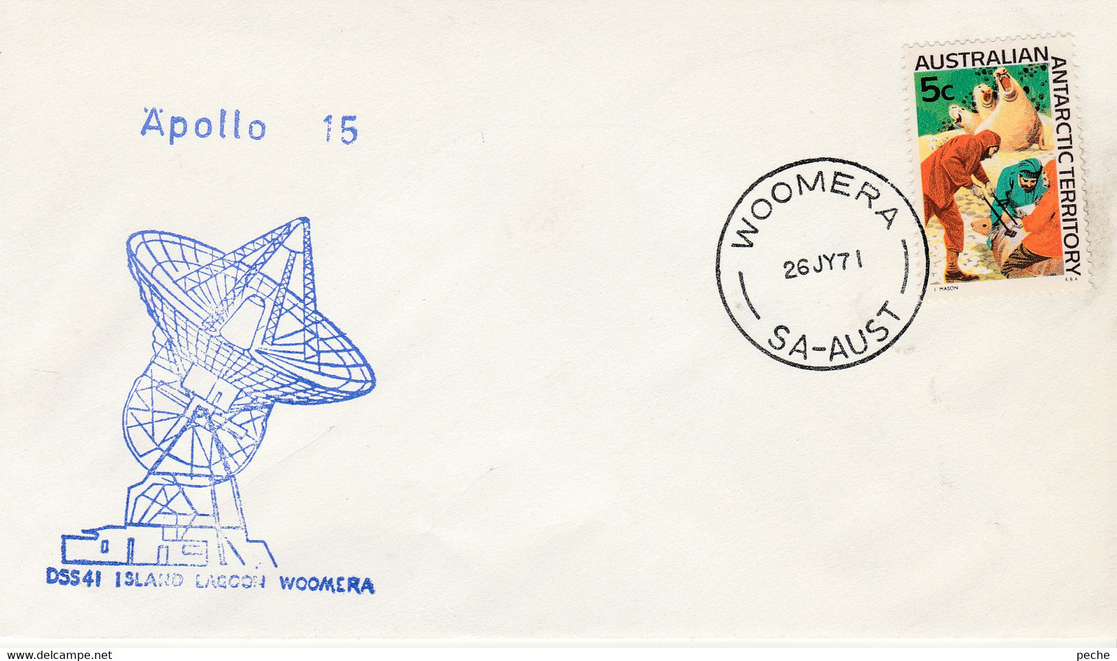 N°655 N -cachet Apollo 15 -Island Lagoon Woomera- - Other & Unclassified