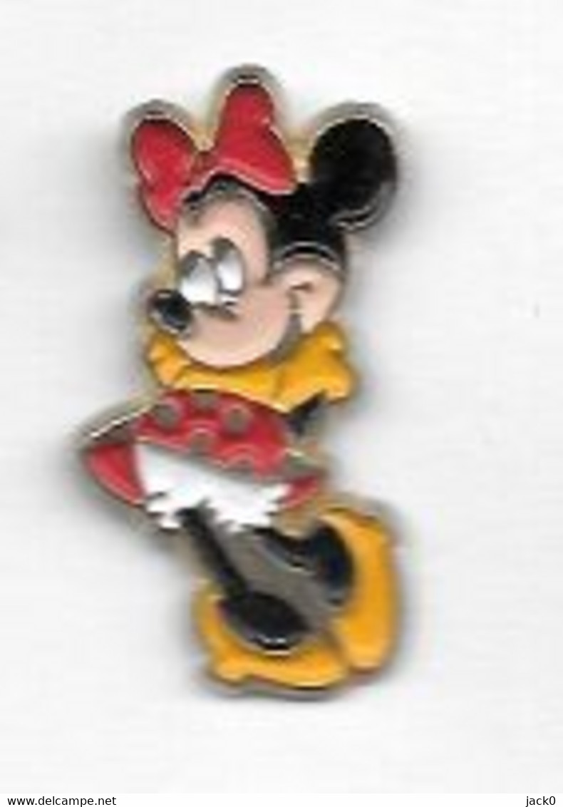 Pin's  BD , Cinéma, DISNEY, Personnage  MINNIE  Verso  EURO  DISNEY  A.B - BD