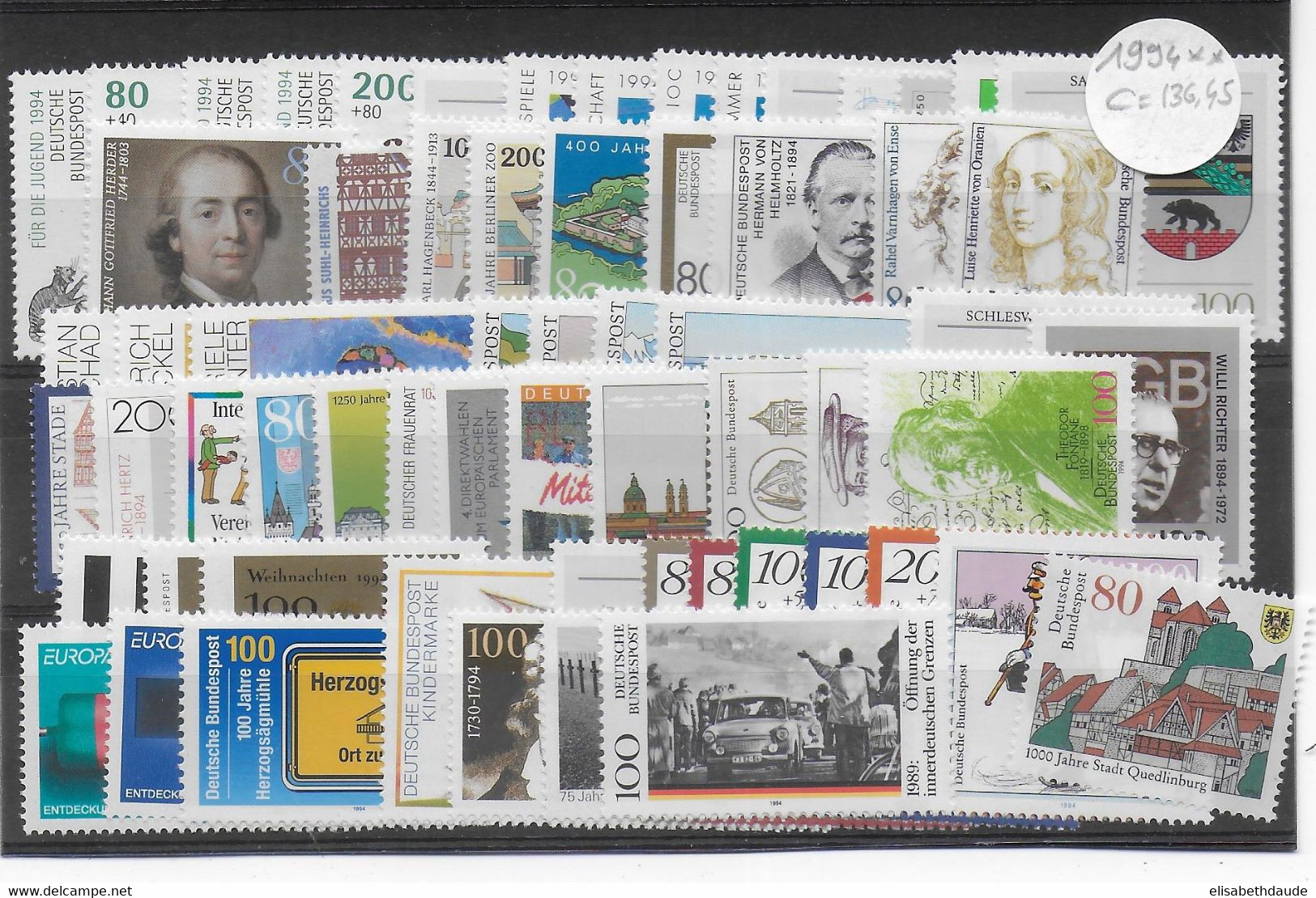 BRD - ANNEE COMPLETE 1994 ** MNH  - COTE = 137 EUR - Jaarlijkse Verzamelingen