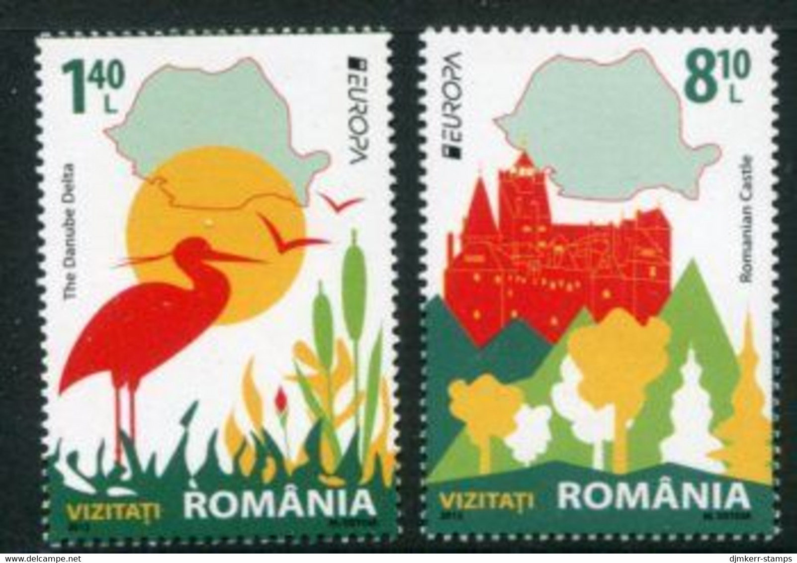ROMANIA 2012 Europa: Tourism  MNH / **.  Michel 6617-18 - Unused Stamps