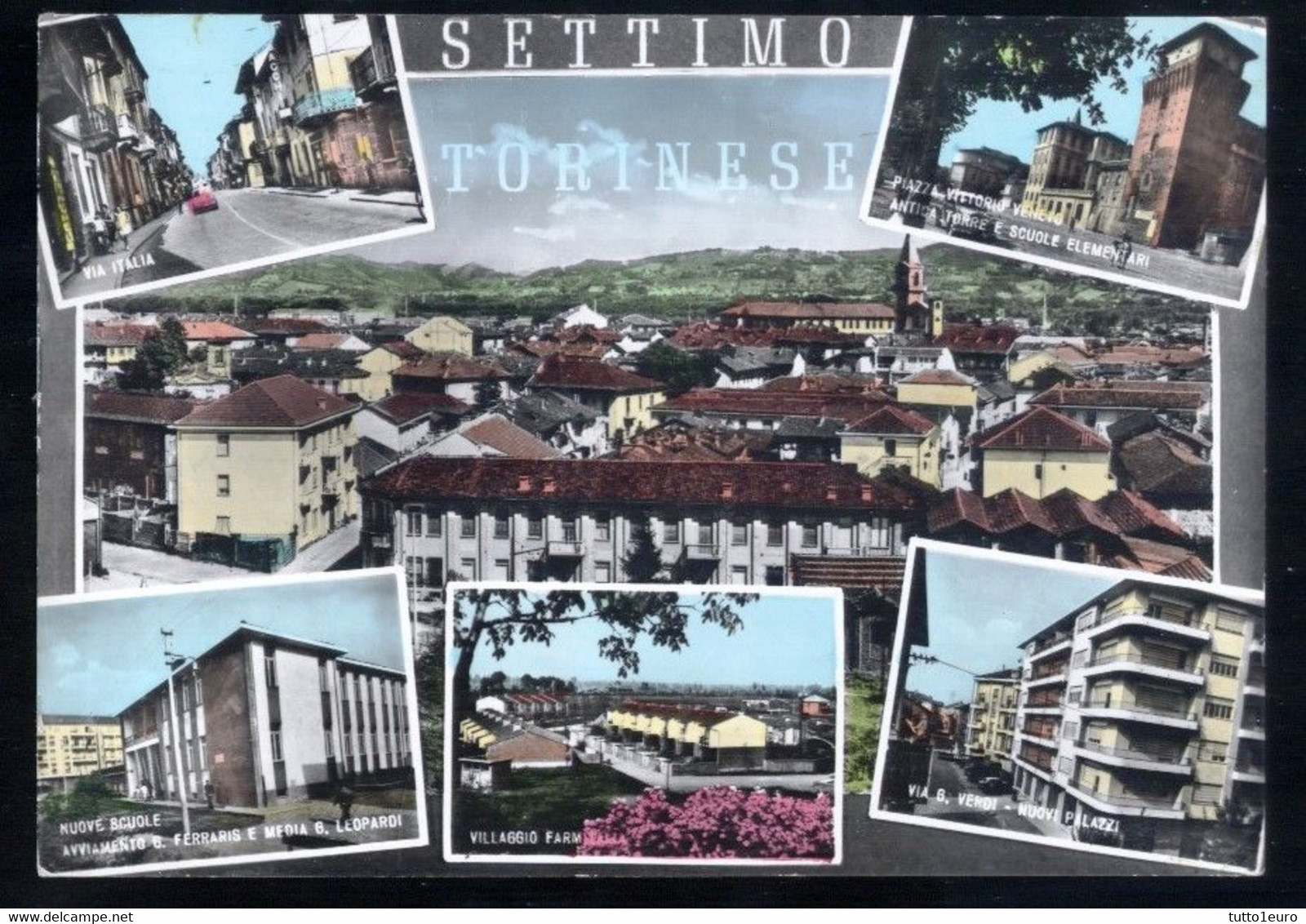 SETTIMO TORINESE - TORINO - 1964 - 6 VEDUTINE - ACQUERELLATA - Altri & Non Classificati