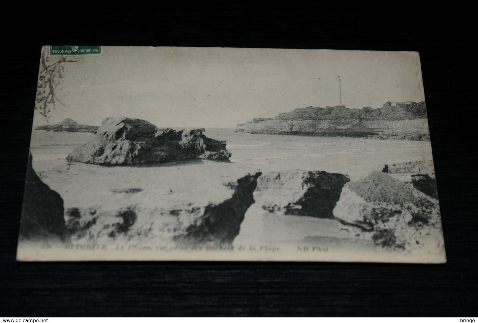 18020-       BIARRITZ, LE PHARE, VUE PRISE DES ROCHERS DE LA PLAGE - 1913 - Biarritz