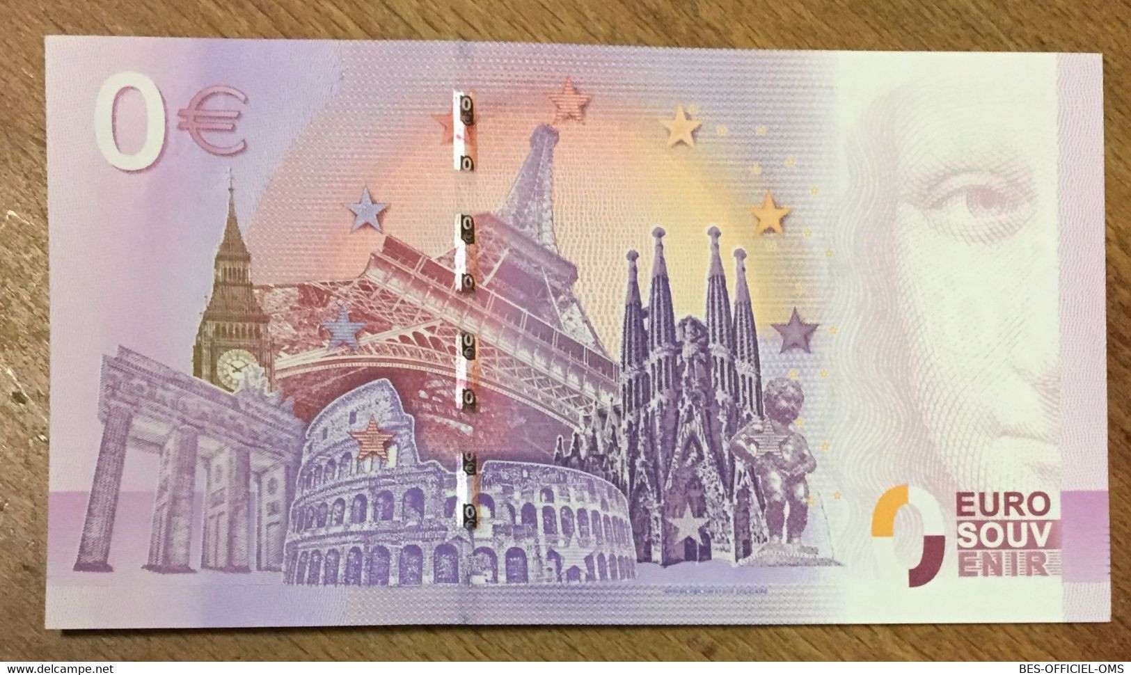 2016 BILLET 0 EURO SOUVENIR DPT 62 STADE BOLLAERT-DELELIS RCL ZERO 0 EURO SCHEIN BANKNOTE PAPER MONEY - Privéproeven