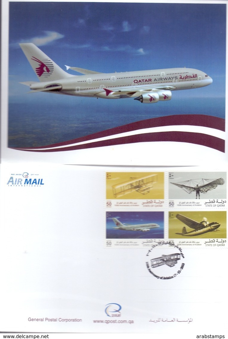 2003 QATAR 100th Anniversary Of Aviation   Postcard - Qatar