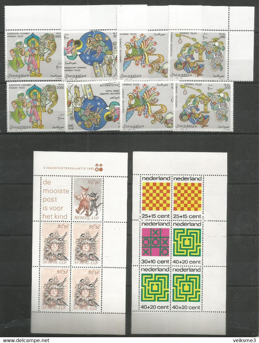 2 Pcs SOMALIA - NETHERLAND - MNH - Art - Tales - Childrens - Sonstige & Ohne Zuordnung