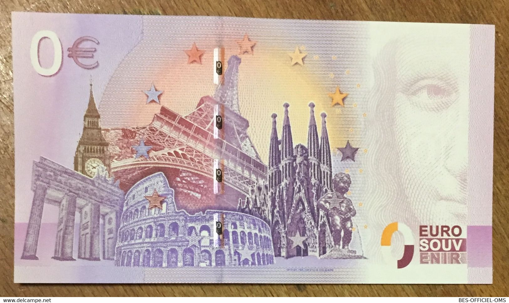 2016 BILLET 0 EURO SOUVENIR DPT 55 MÉMORIAL DE VERDUN ZERO 0 EURO SCHEIN BANKNOTE PAPER MONEY BANK PAPER MONEY - Privéproeven