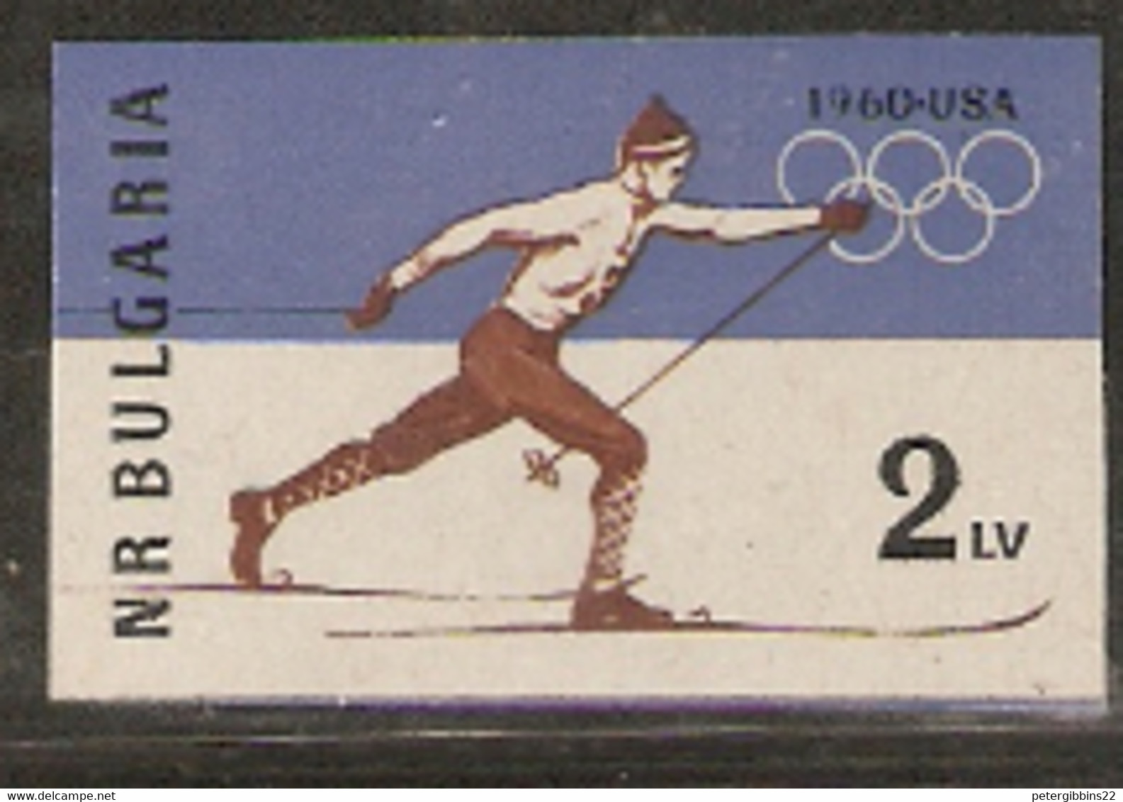 Bulgaria  1960   SG 1186 Squaw Valley Winter OLympics Imperf    Unmounted Mint - Hiver 1960: Squaw Valley
