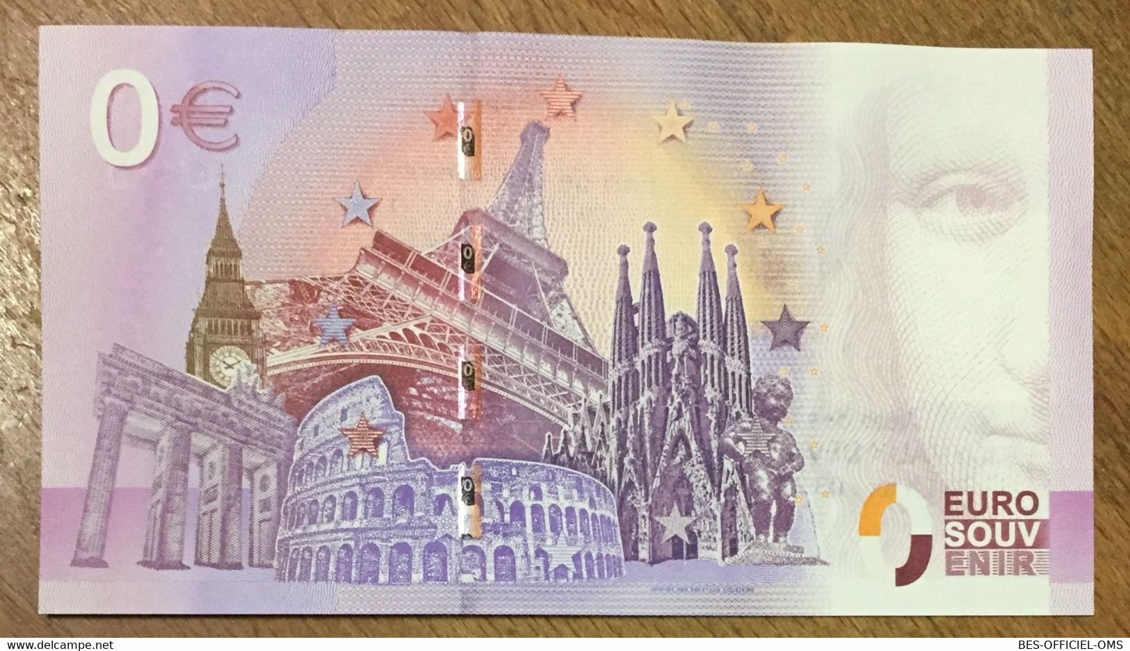 2016 BILLET 0 EURO SOUVENIR DPT 55 LA BATAILLE DE VERDUN + TIMBRE ZERO 0 EURO SCHEIN BANKNOTE PAPER MONEY BANK NOTE - Privatentwürfe