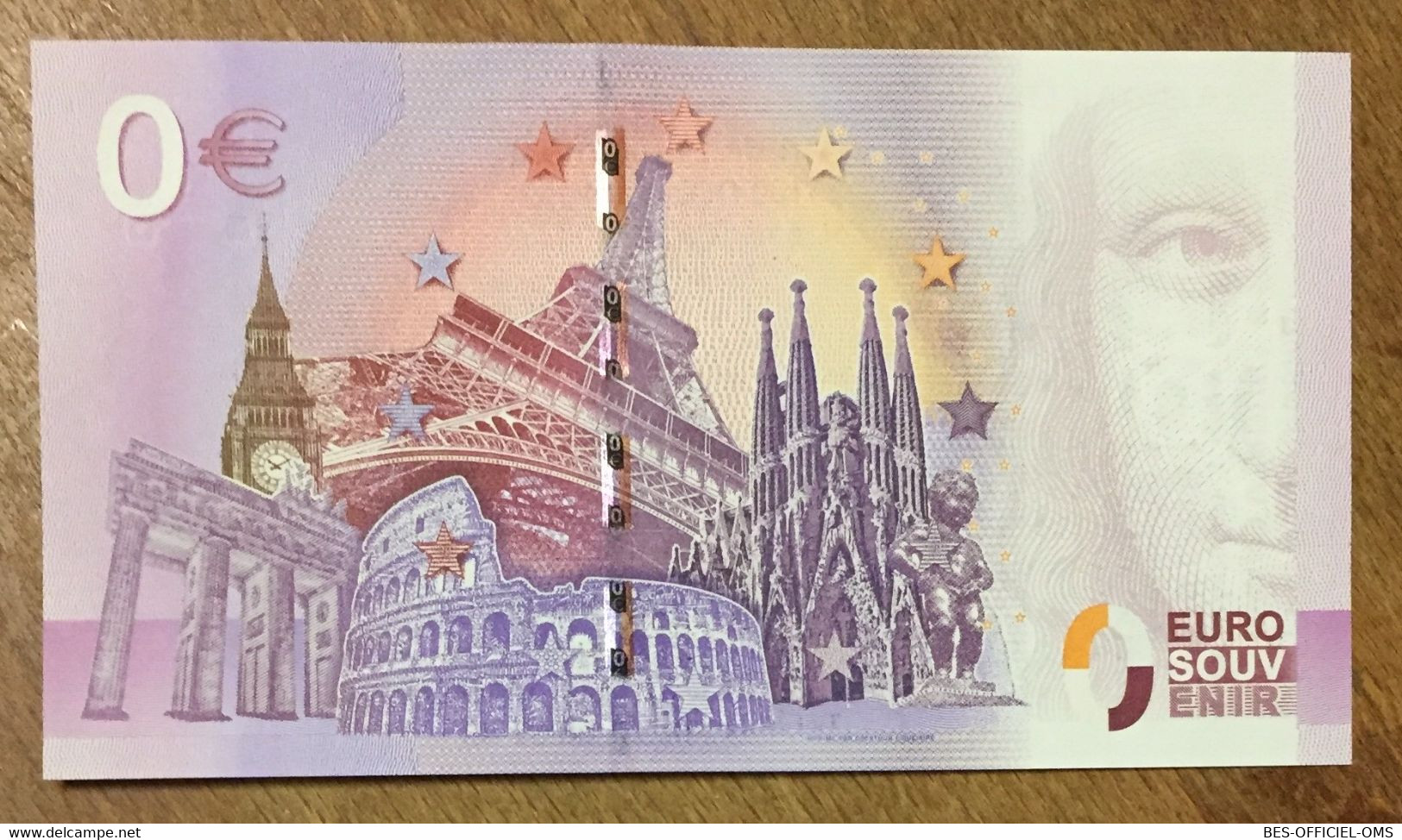 2016 BILLET 0 EURO SOUVENIR DPT 55 LA BATAILLE DE VERDUN + TAMPON ZERO 0 EURO SCHEIN BANKNOTE PAPER MONEY BANK NOTE - Privatentwürfe