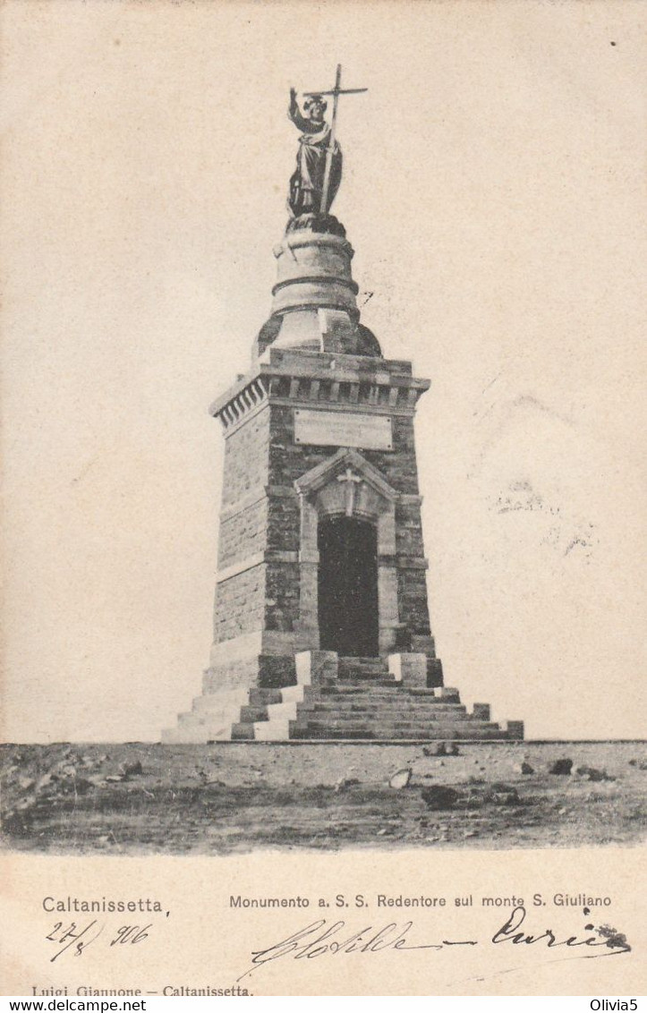 CALTANISSETTA - MONUMENTO A S.S. REDENTORE SUL MONTE S. GIULIANO - Caltanissetta